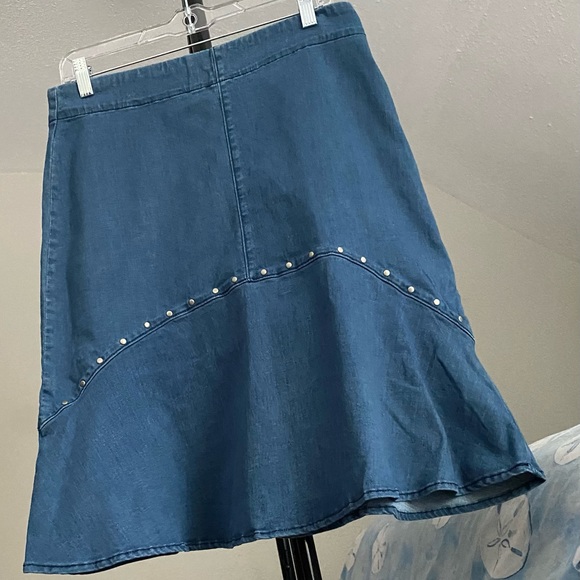 Studded Denim Skirt Reba - Picture 3 of 14